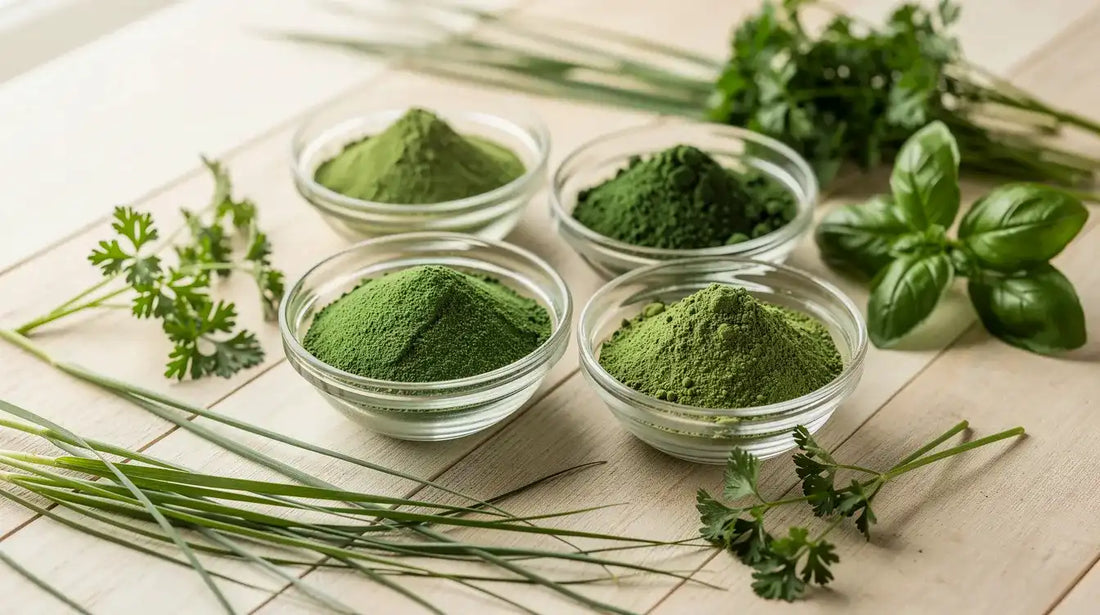 Erfahre mehr über grüne Superfood Pulver